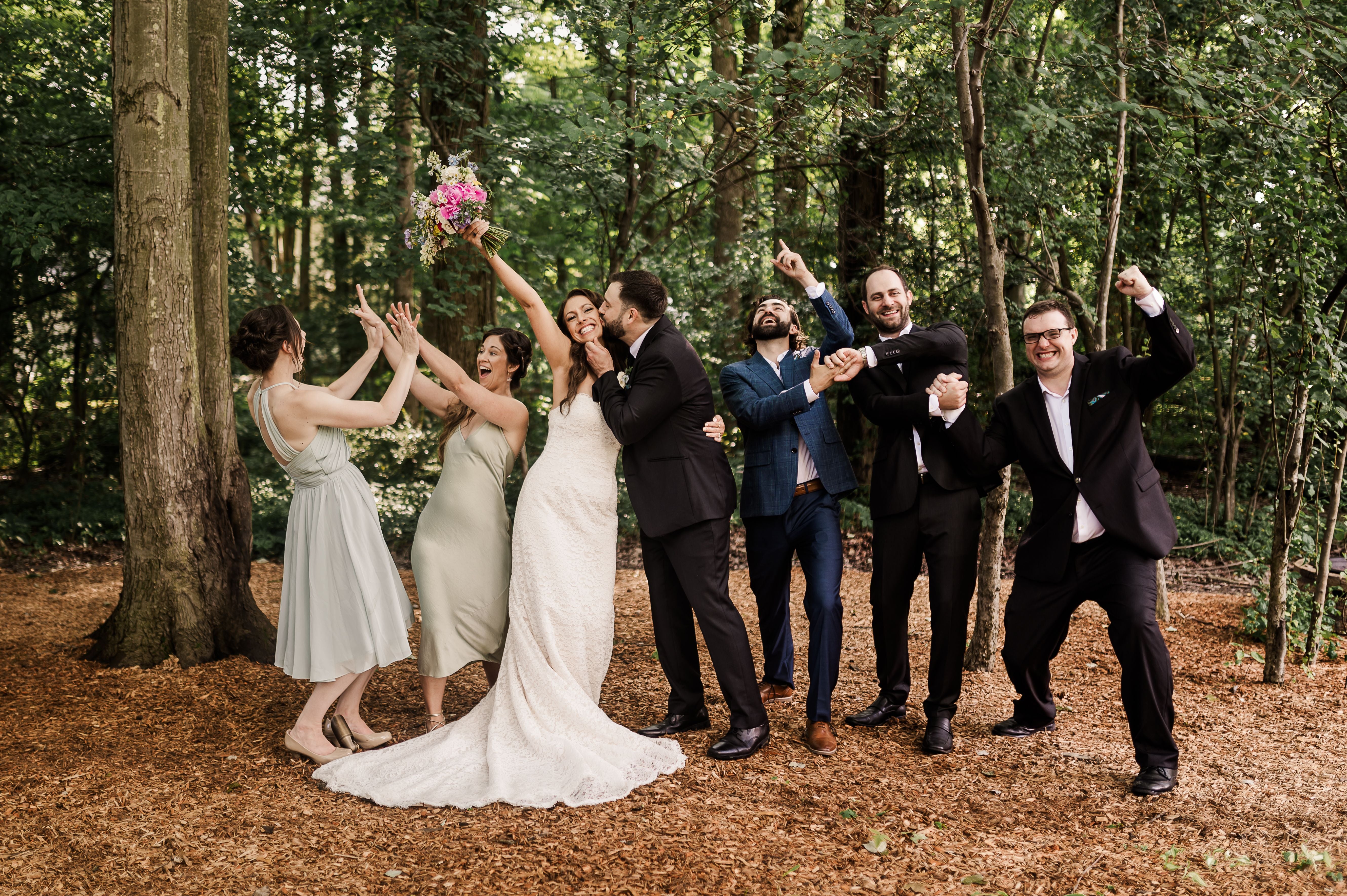 Wedding Party in the Woods