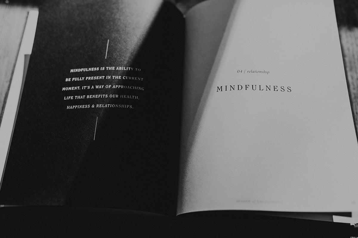 The Engagement Journal open to the mindfulness section