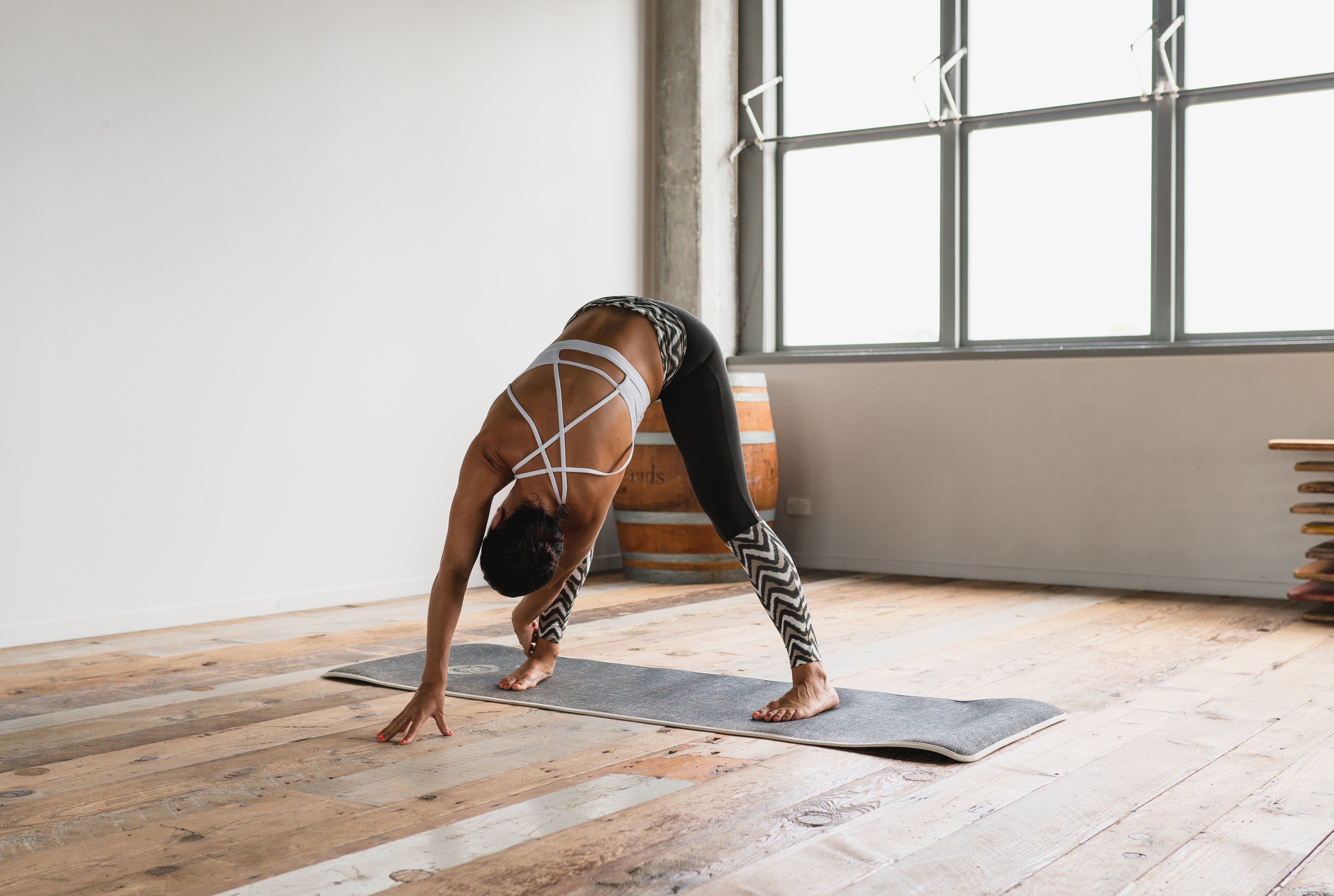 Woman practicing yoga