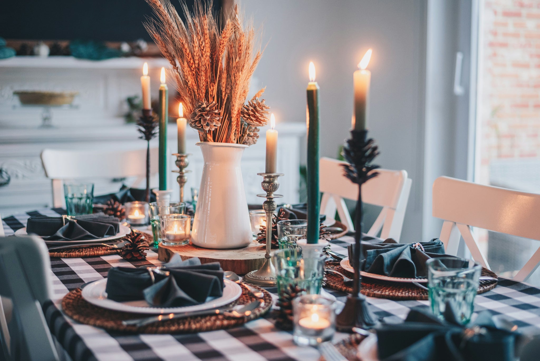 Holiday dinner table