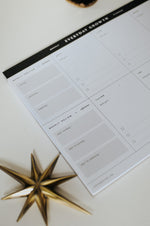 Load image into Gallery viewer, Everyday Growth Weekly Planner on white background with decorative elements