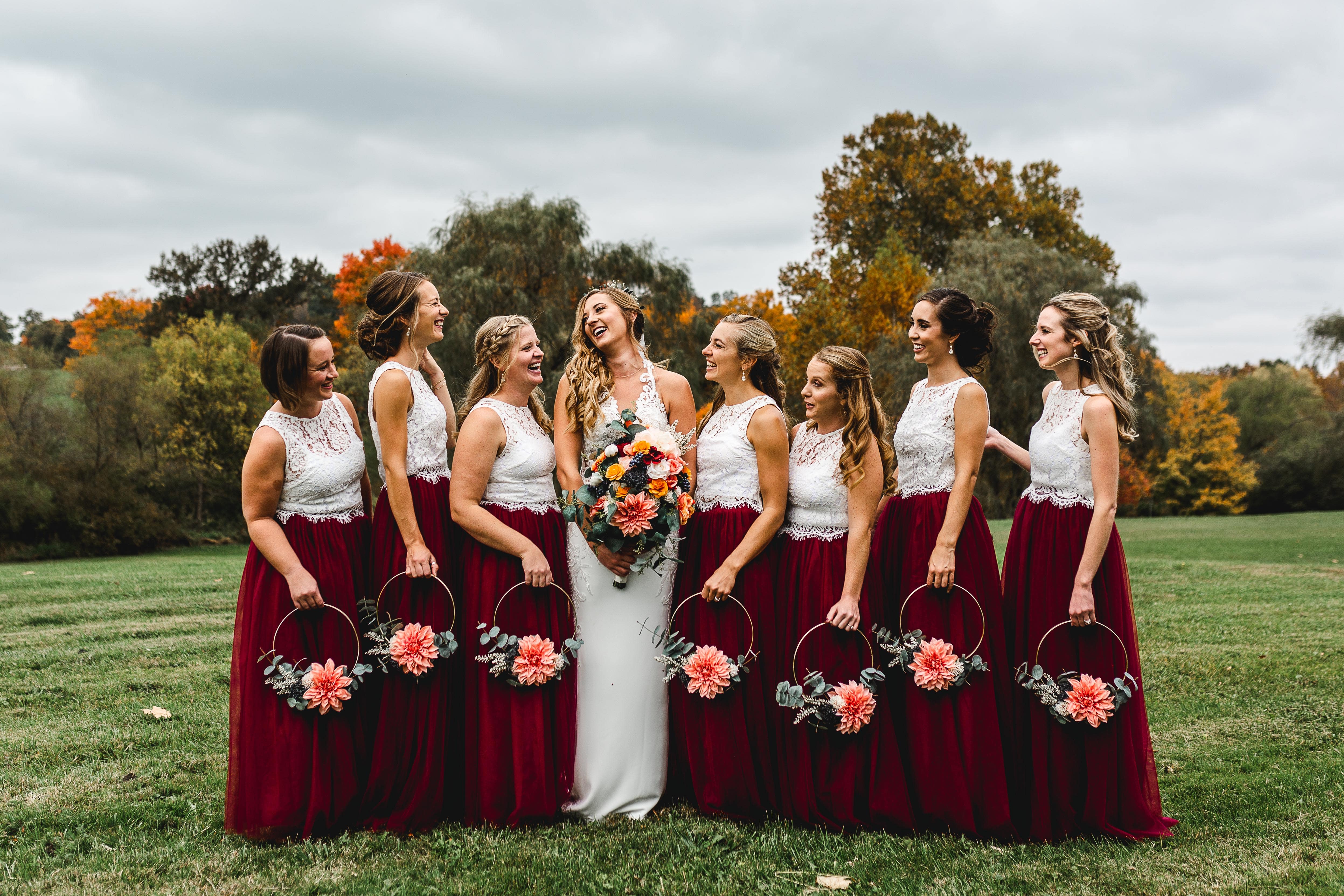 Bride and her bridesmaids photo by Darling & Dear