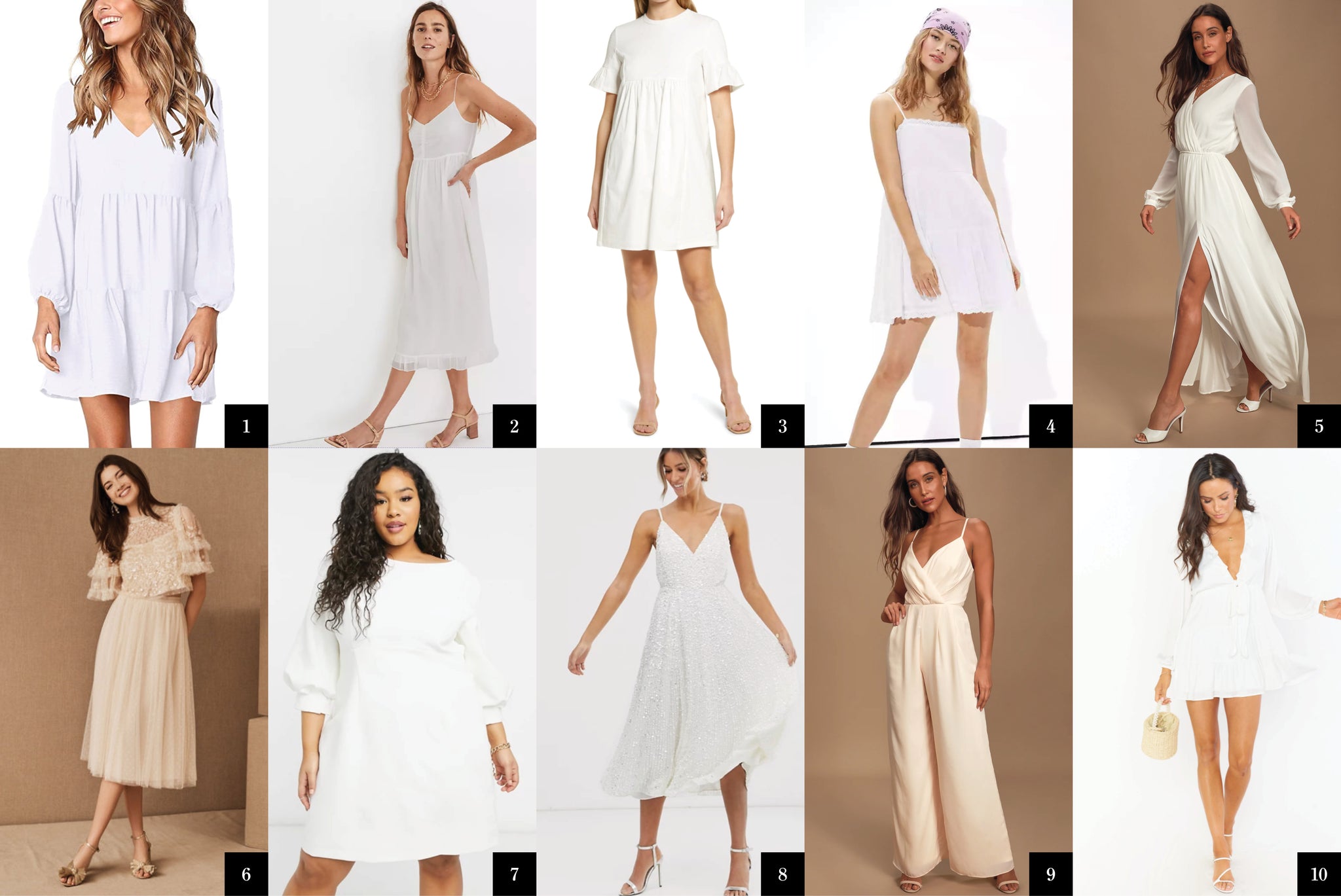 Fashion Roundup: 10 Little White Dresses