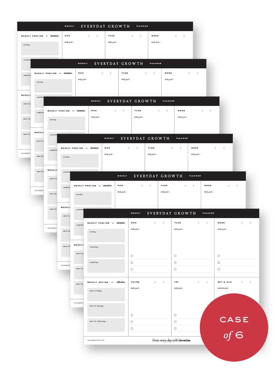 Everyday Growth Weekly Planner (Case of 6)