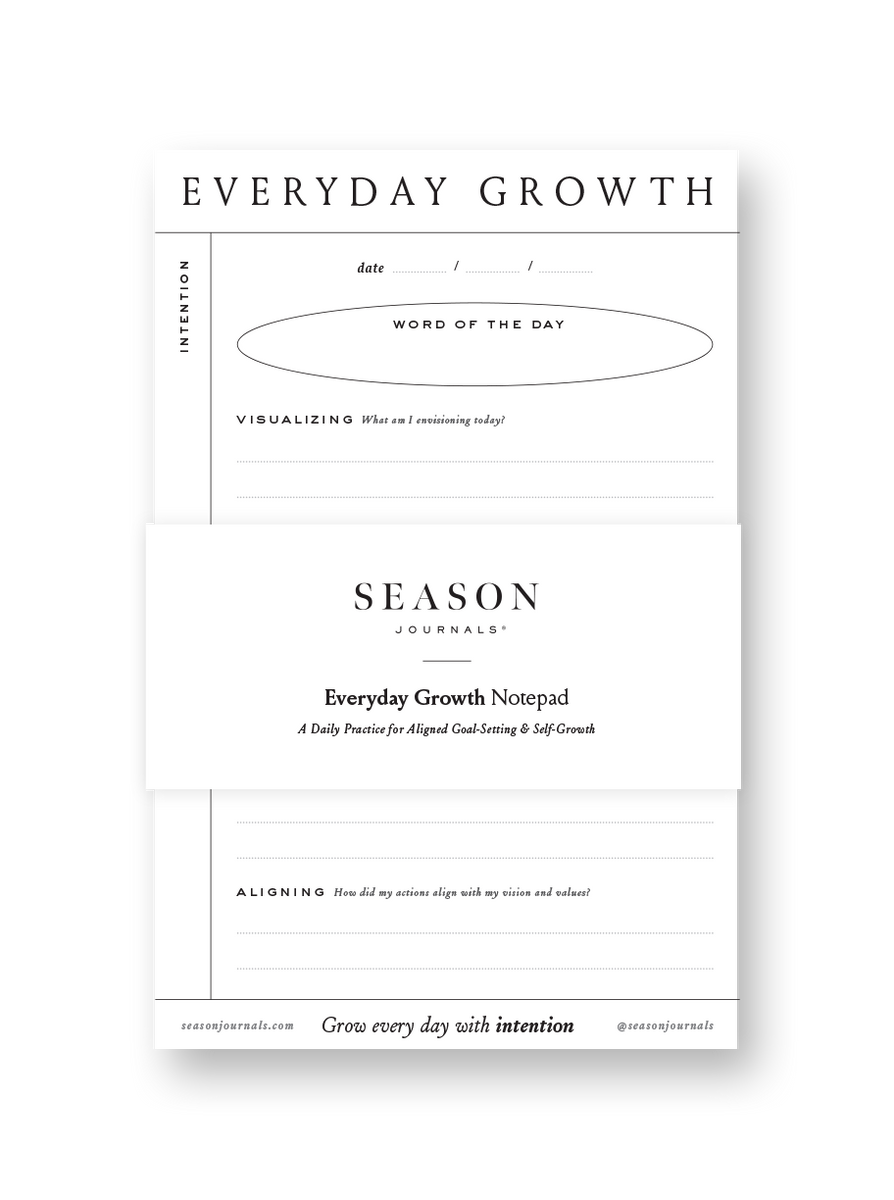 Everyday Growth Notepad | Journal Tool for Goals & Growth – Season Journals