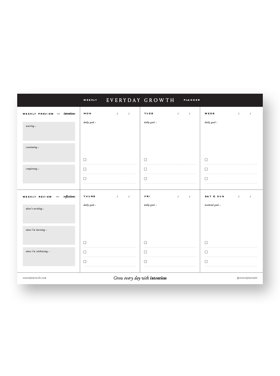 Everyday Growth Weekly Planner (Case of 6)