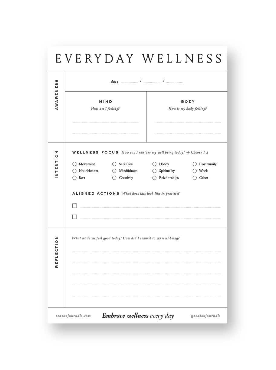 Everyday Wellness Notepad (Case of 6)