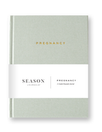 Load image into Gallery viewer, Pregnancy journal with a sage green cover on a transparent background
