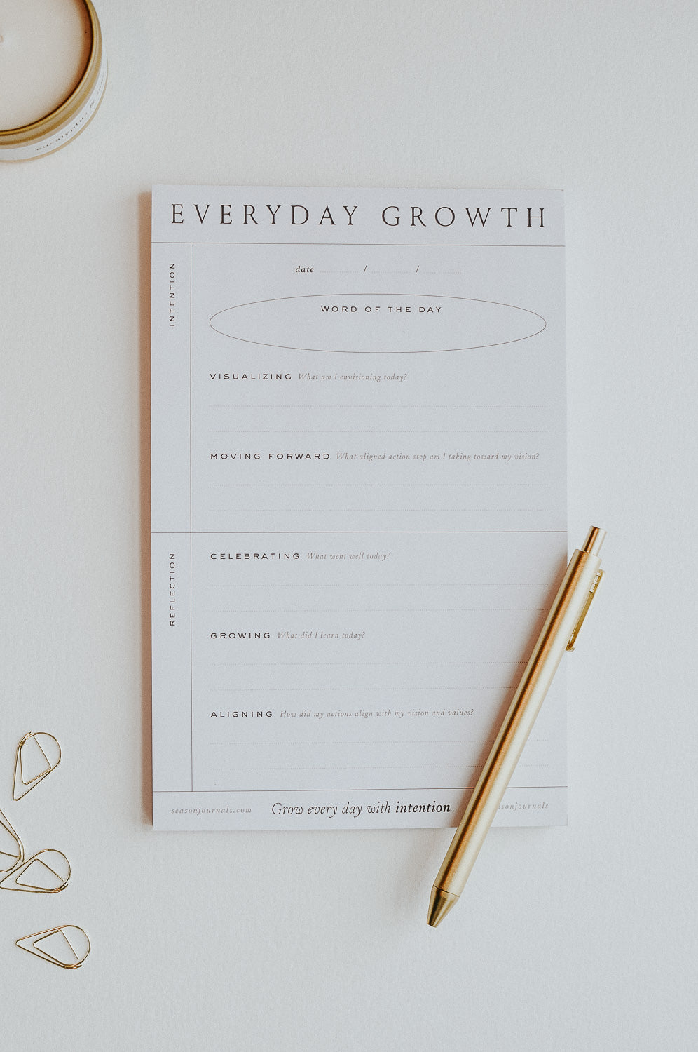 Everyday Growth Notepad | Journal Tool for Goals & Growth – Season Journals