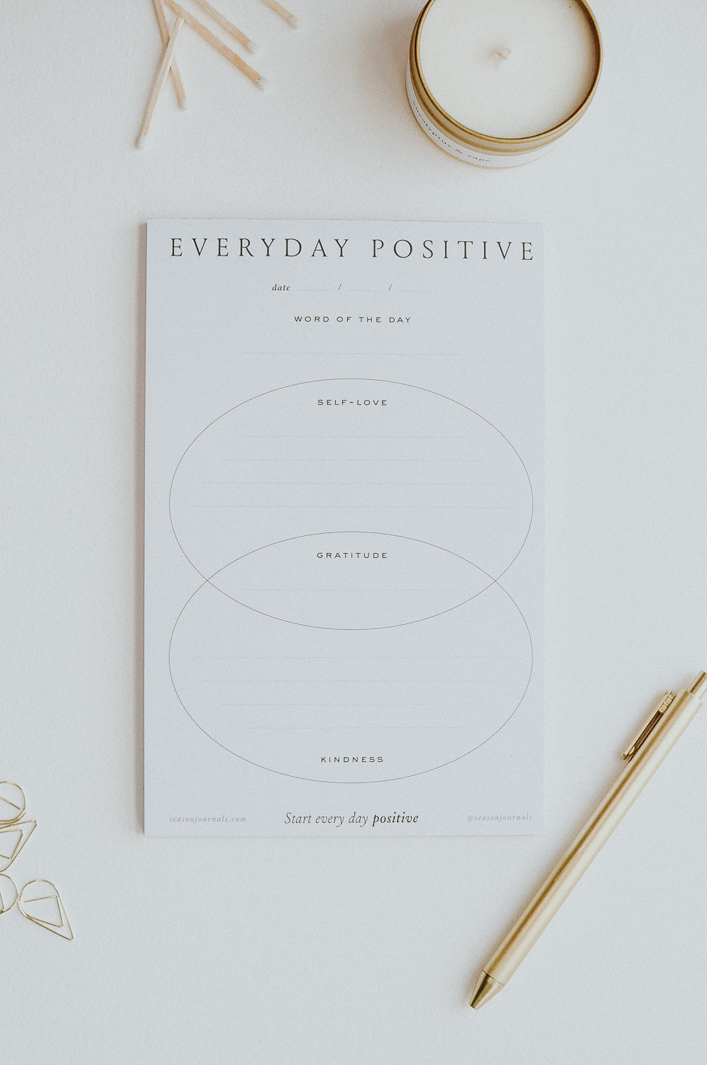 Everyday Positive Notepad | Journal Tool for Self-Love & Gratitude ...