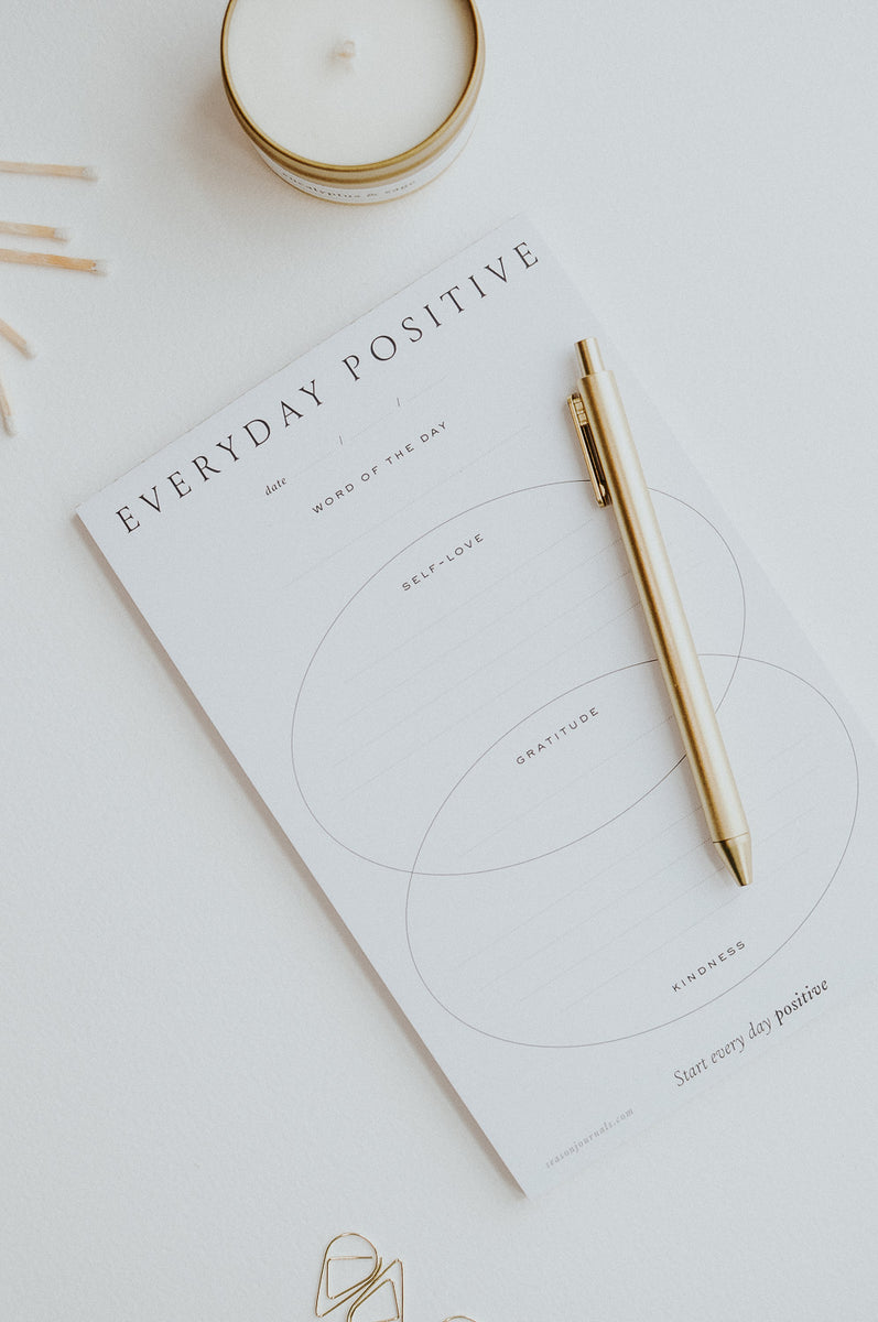Everyday Positive Notepad | Journal Tool for Self-Love & Gratitude ...