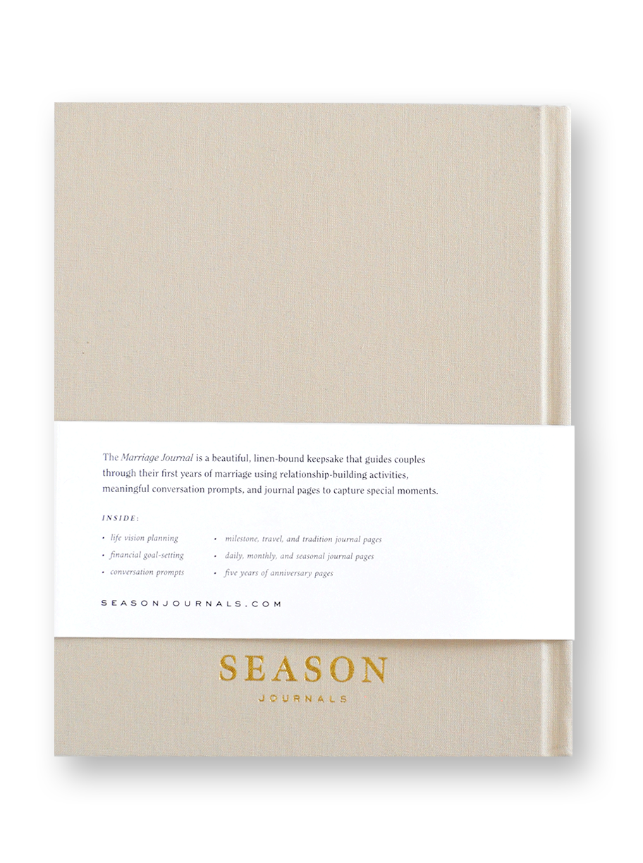 Marriage Journal by Season Journals - Back View